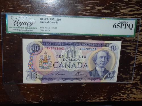 1971 Bank of Canada $10 Lawson-Bouey Legacy Graded Note