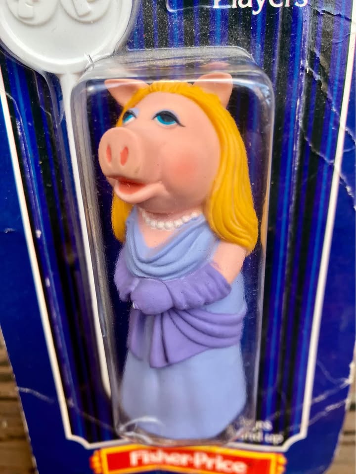 Vintage Fisher Price Miss Piggy Stick Puppet 1979 - New - photo 2