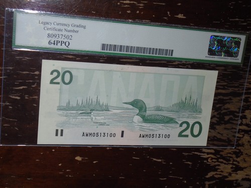1991 Bank of Canada $20 Knight-Thiessen AWM Prefix Note - photo 2