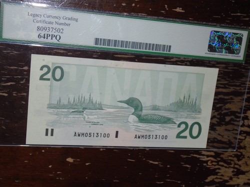 1991 Bank of Canada $20 Knight-Thiessen AWM Prefix Note - photo 3