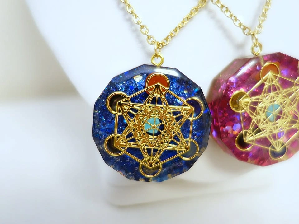 New Metatron's Cube Orgone Resin Pendants & Stainless Chain - photo 3