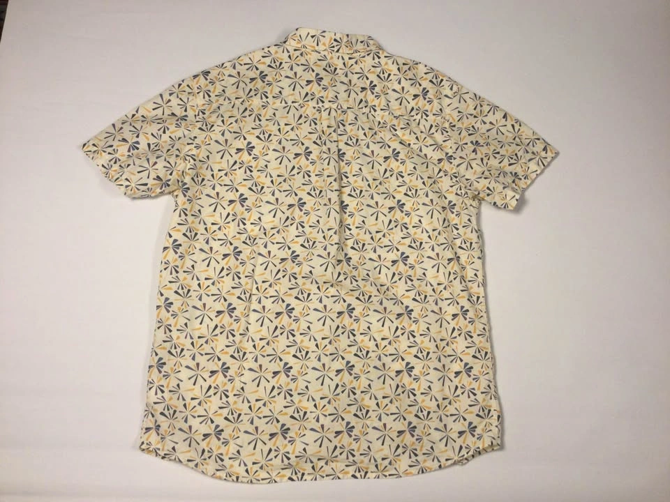 O'Neill Mens Short Sleeve Shirt XL White Yellow Gold Blue Floral - photo 3