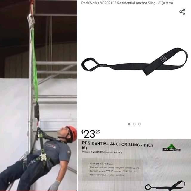 Anchor Sling Safety Gear (New)(Peakworks)