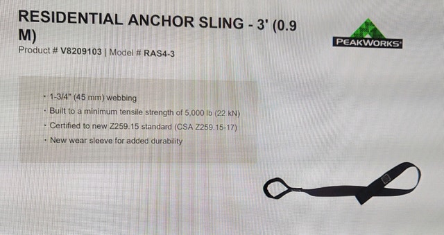 Anchor Sling Safety Gear (New)(Peakworks) - photo 3