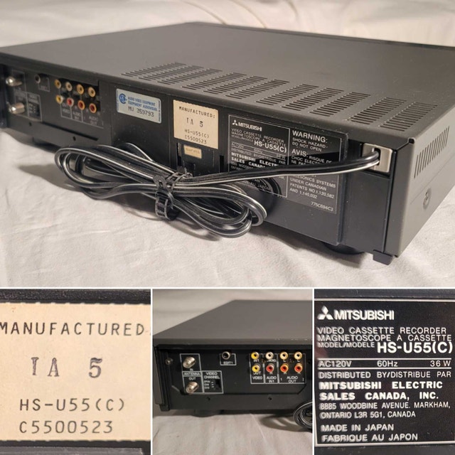 Mitsubishi VHS Video Cassette Recorder - photo 3