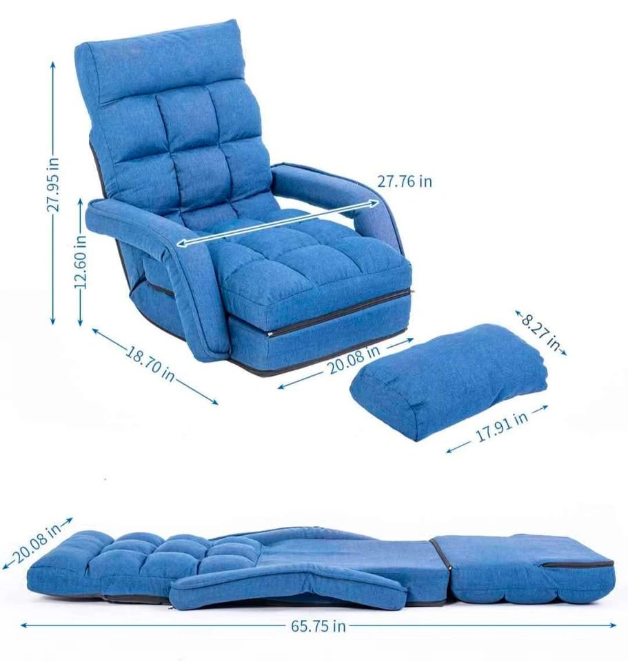 Chaise Lounge Sofa, Folding Lazy Sofa Floor Chair - photo 2