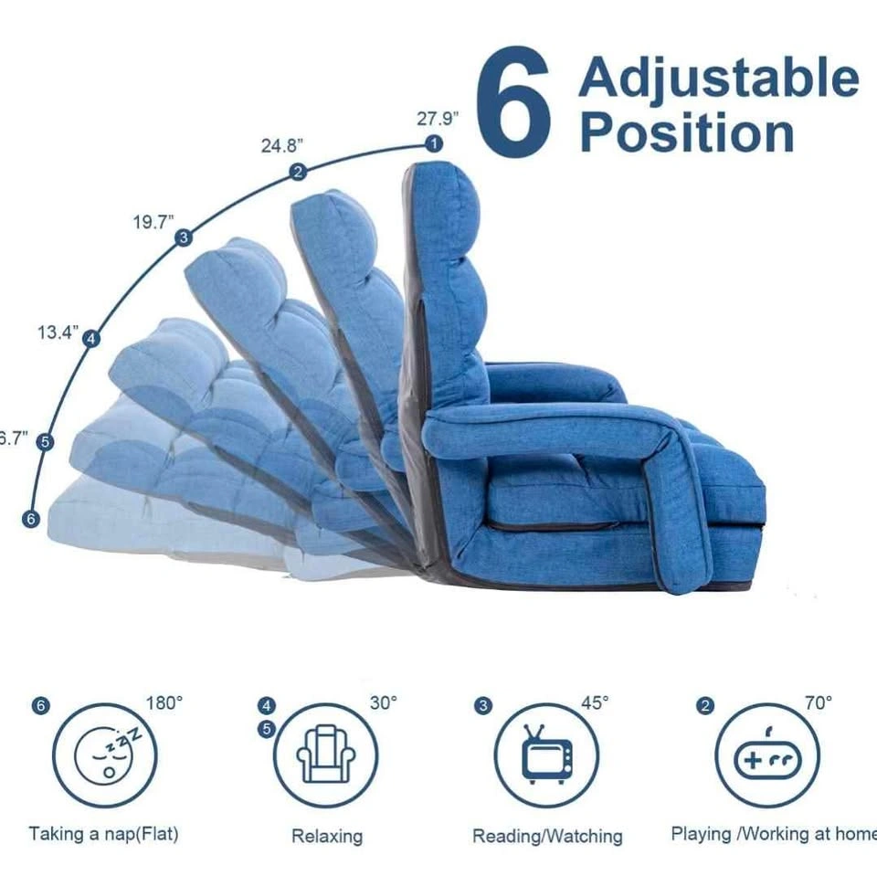 Chaise Lounge Sofa, Folding Lazy Sofa Floor Chair - photo 3