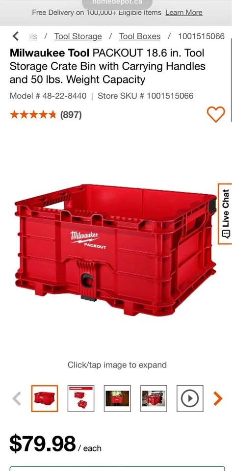 Milwaukee PACKOUT 18.6 in. Tool Storage Crate