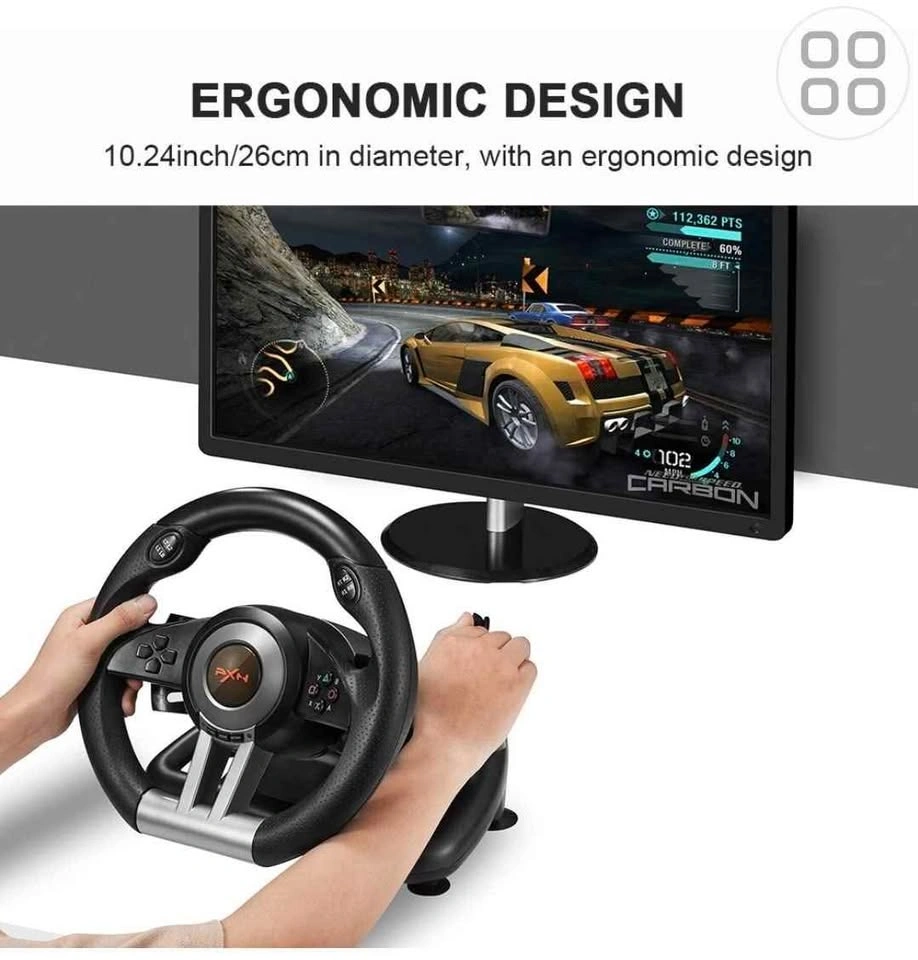 Pxn v3 Pro Gaming Racing Wheel for PC, PS3, PS4, Xbox, Switch - photo 3