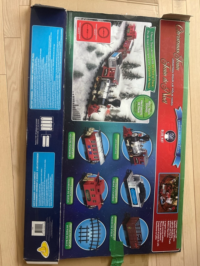 Blue Hat Christmas Train Set