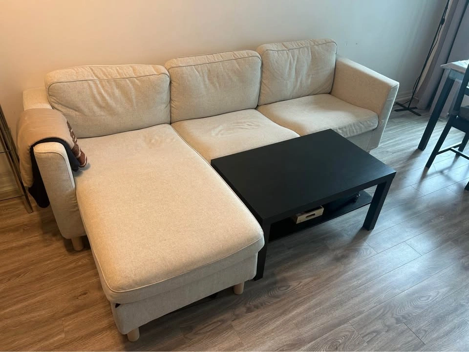 IKEA PÄRUP 3-Seat Sofa with Chaise – Gunnared Beige - photo 2
