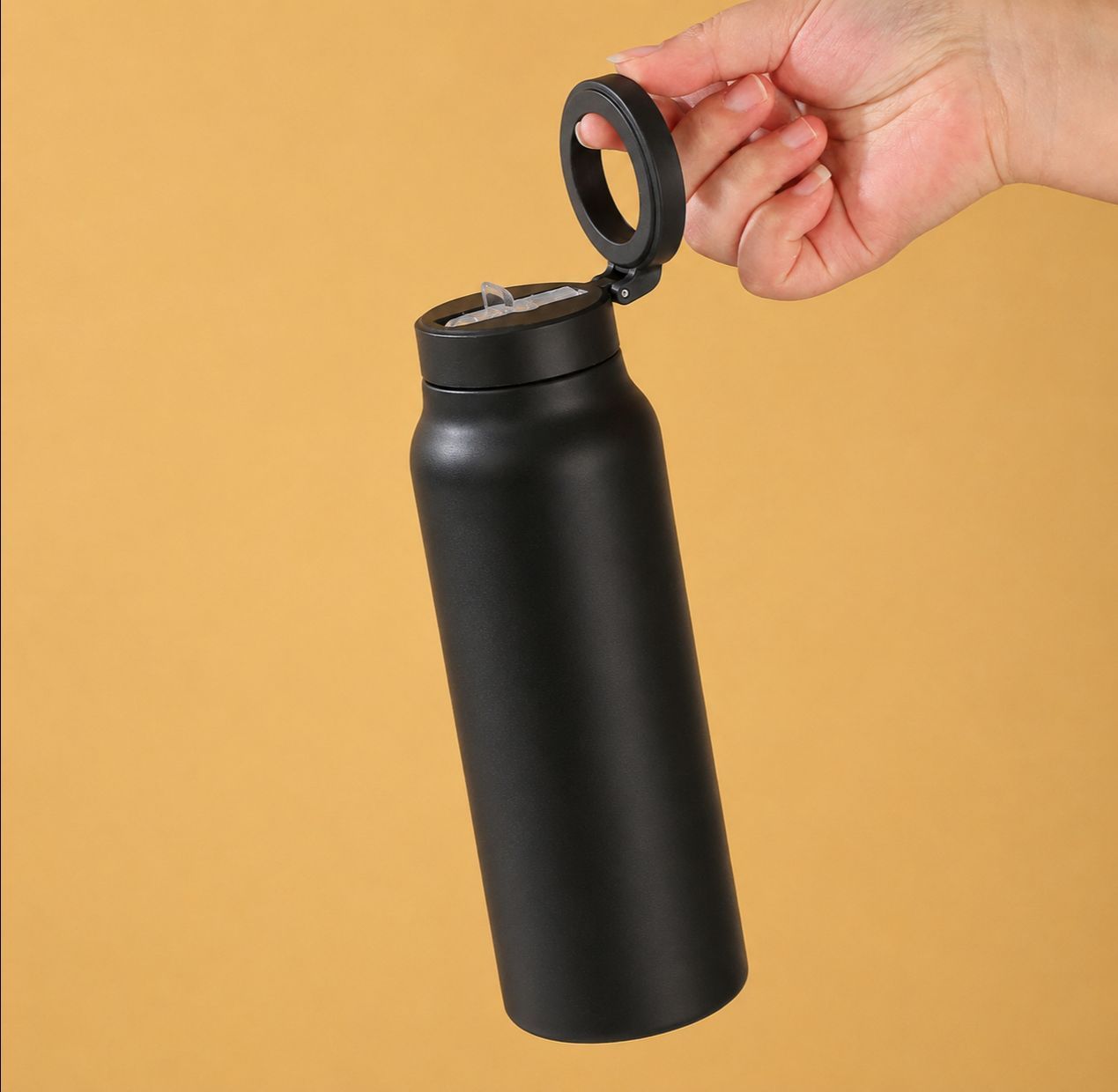 24 oz Insulated Tumbler – Keeps Drinks Hot & Cold – Black - photo 2