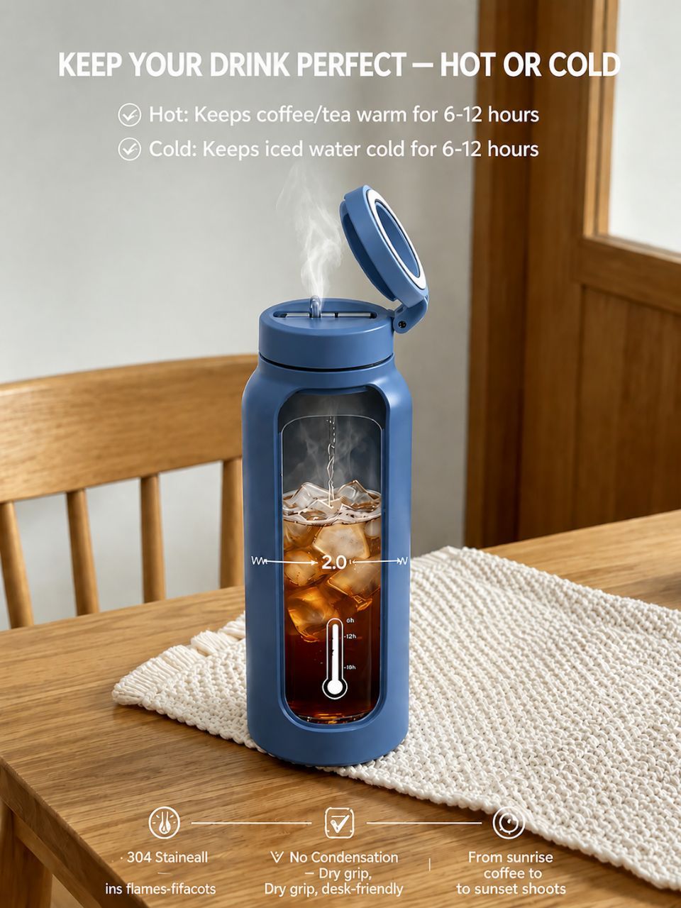24 oz Insulated Tumbler – Royal Blue - photo 5