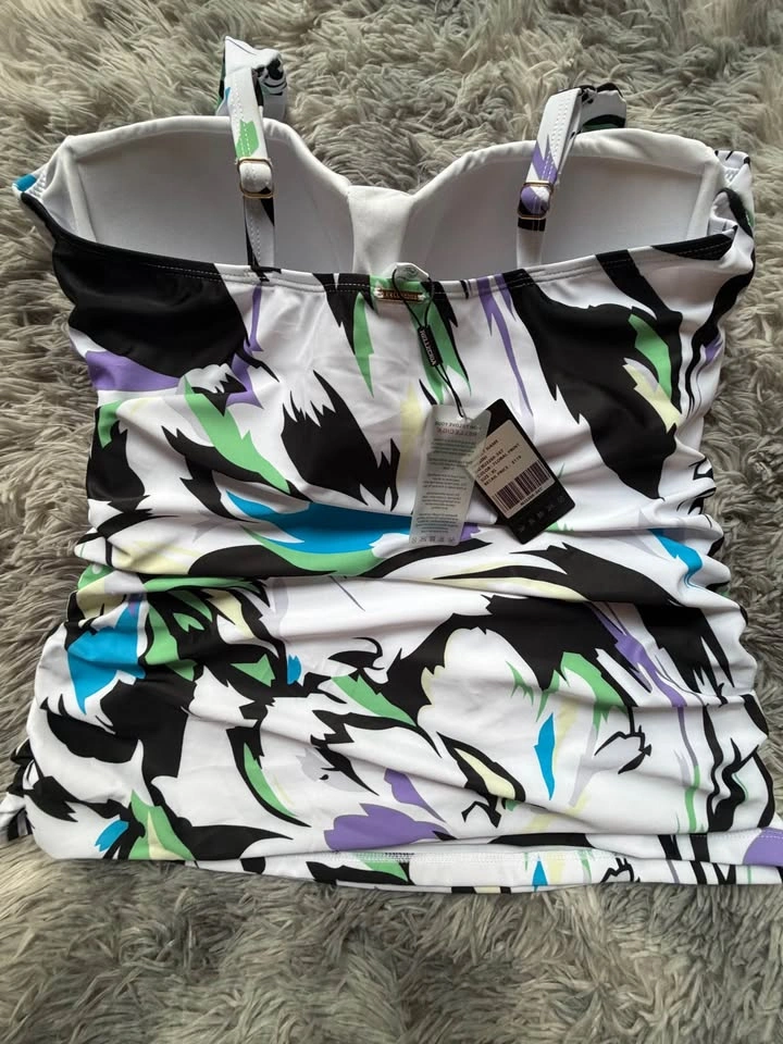 RELLECIGA Women's Ruched Tankini Top Swimsuits - XL - photo 2