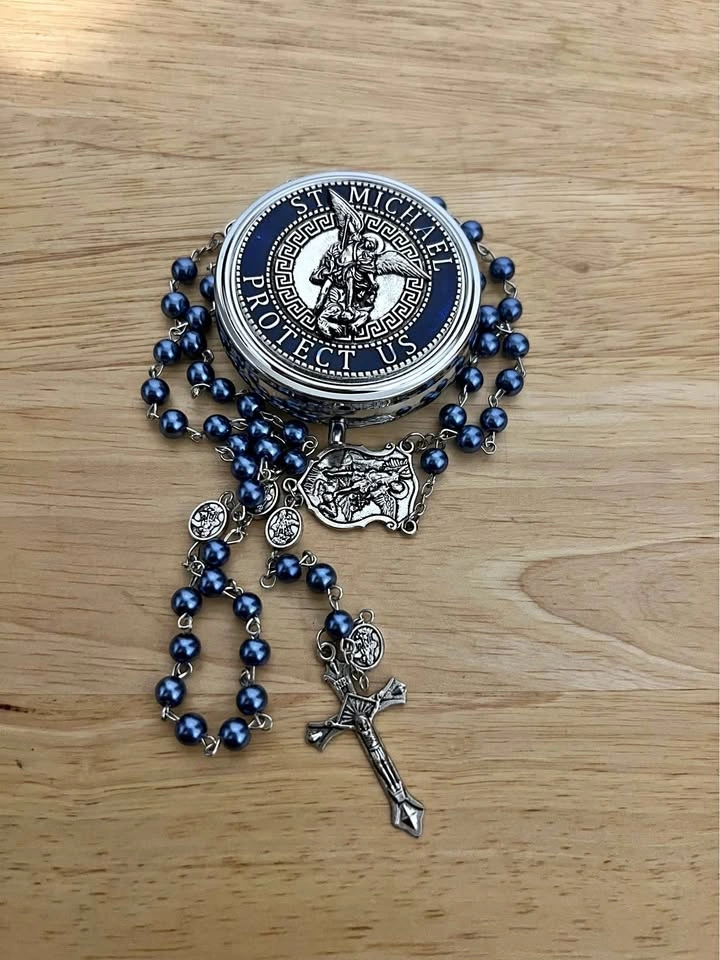 St. Michael Rosary with Matching Case