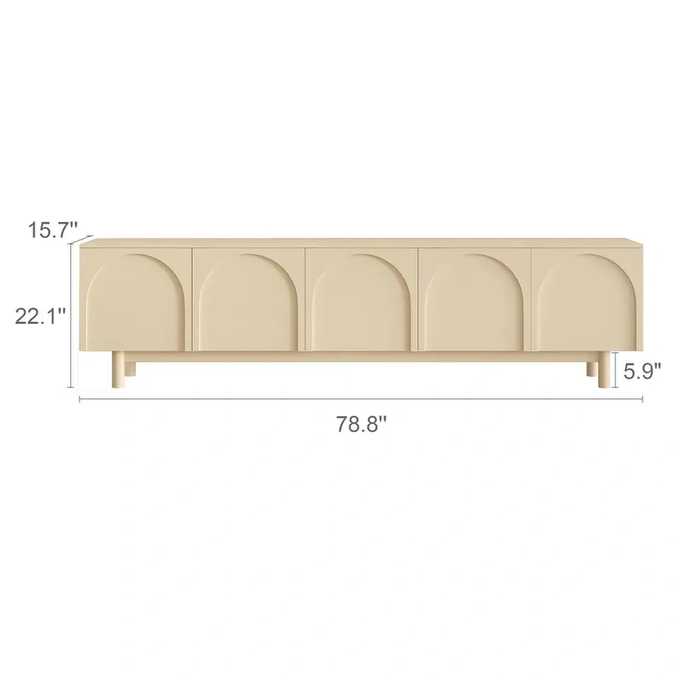 79-inch Cream TV Stand - photo 2