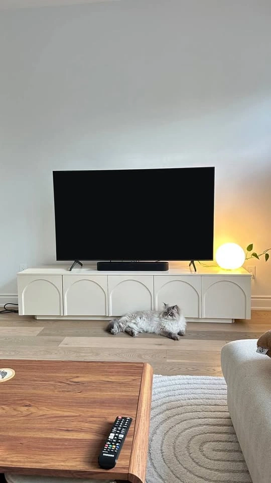 79-inch Cream TV Stand - photo 3