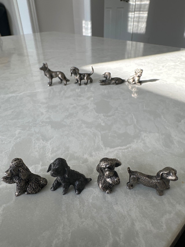 Solid metal vintage miniature dog figurines. Set of 13. - photo 4