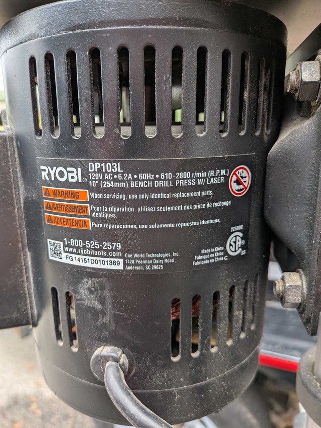 Ryobi 10-inch Bench Drill Press - photo 4