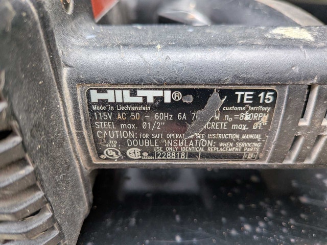 Hilti TE 15 Rotary Hammer Drill - photo 3