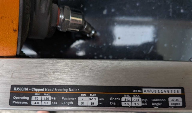 Ridgid R350CHA Clipped Head Framing Nailer - photo 3