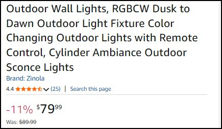 Smart Outdoor Wall Lights (Brand New) - photo 2