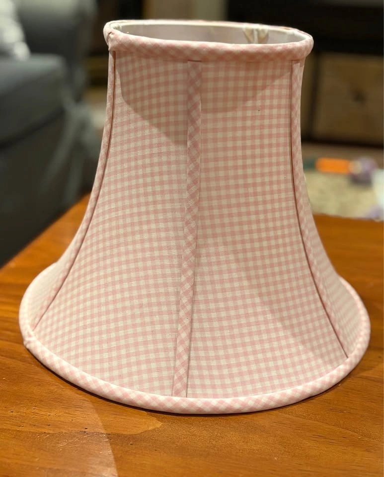 Pottery Barn Pink Gingham Lampshade