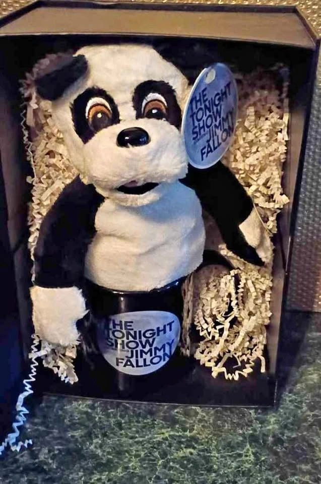 Jimmy Fallon Tonight Show Bear Plush w Sound and Mug New