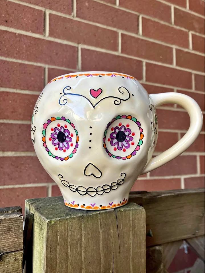 Natural Life Sugar Skull Mug - Like New
