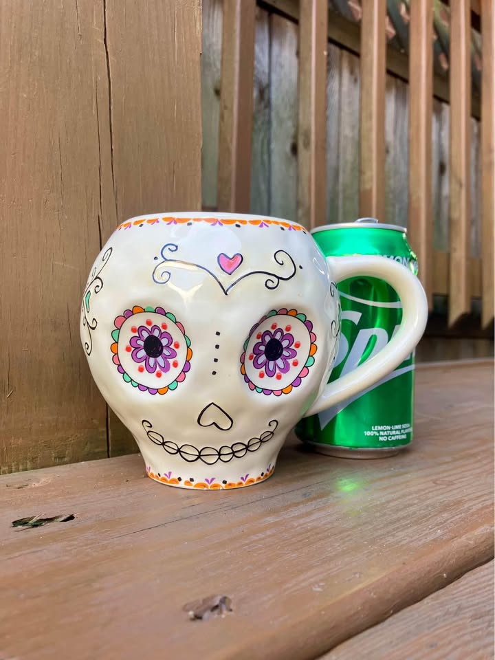 Natural Life Sugar Skull Mug - Like New - photo 2