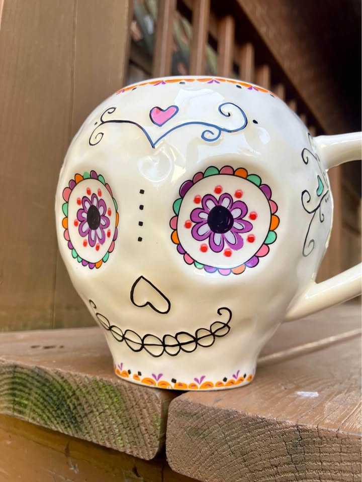 Natural Life Sugar Skull Mug - Like New - photo 3