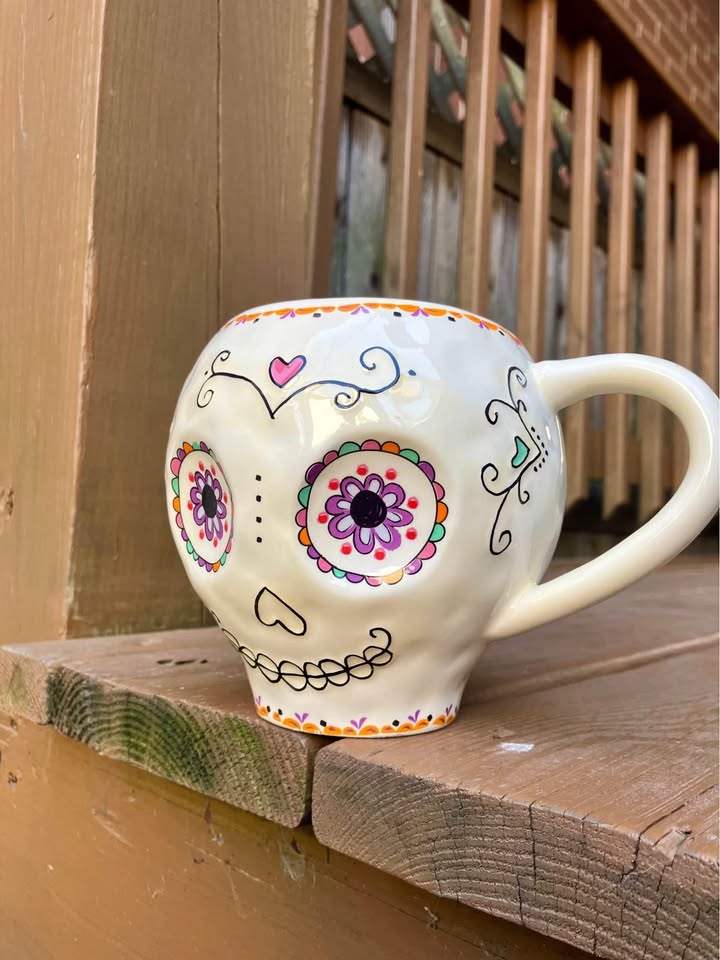 Natural Life Sugar Skull Mug - Like New - photo 5