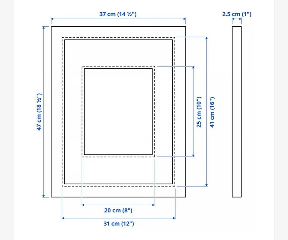 Set of 2 Black EDSBRUK Frames (12x16) - photo 3