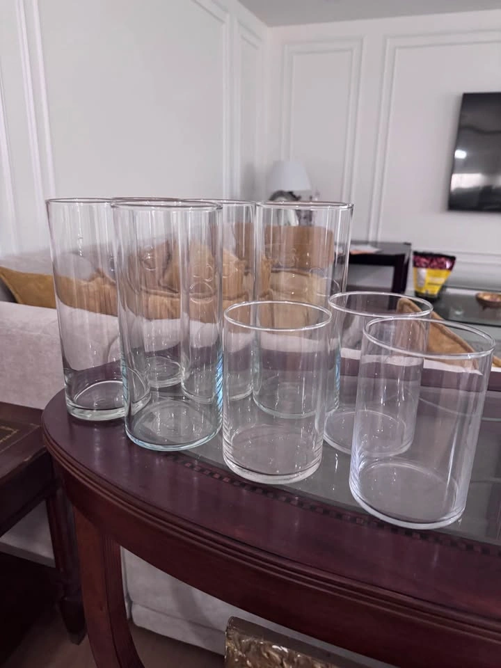 9 pcs IKEA CYLINDER Clear Glass Vase Set - photo 2