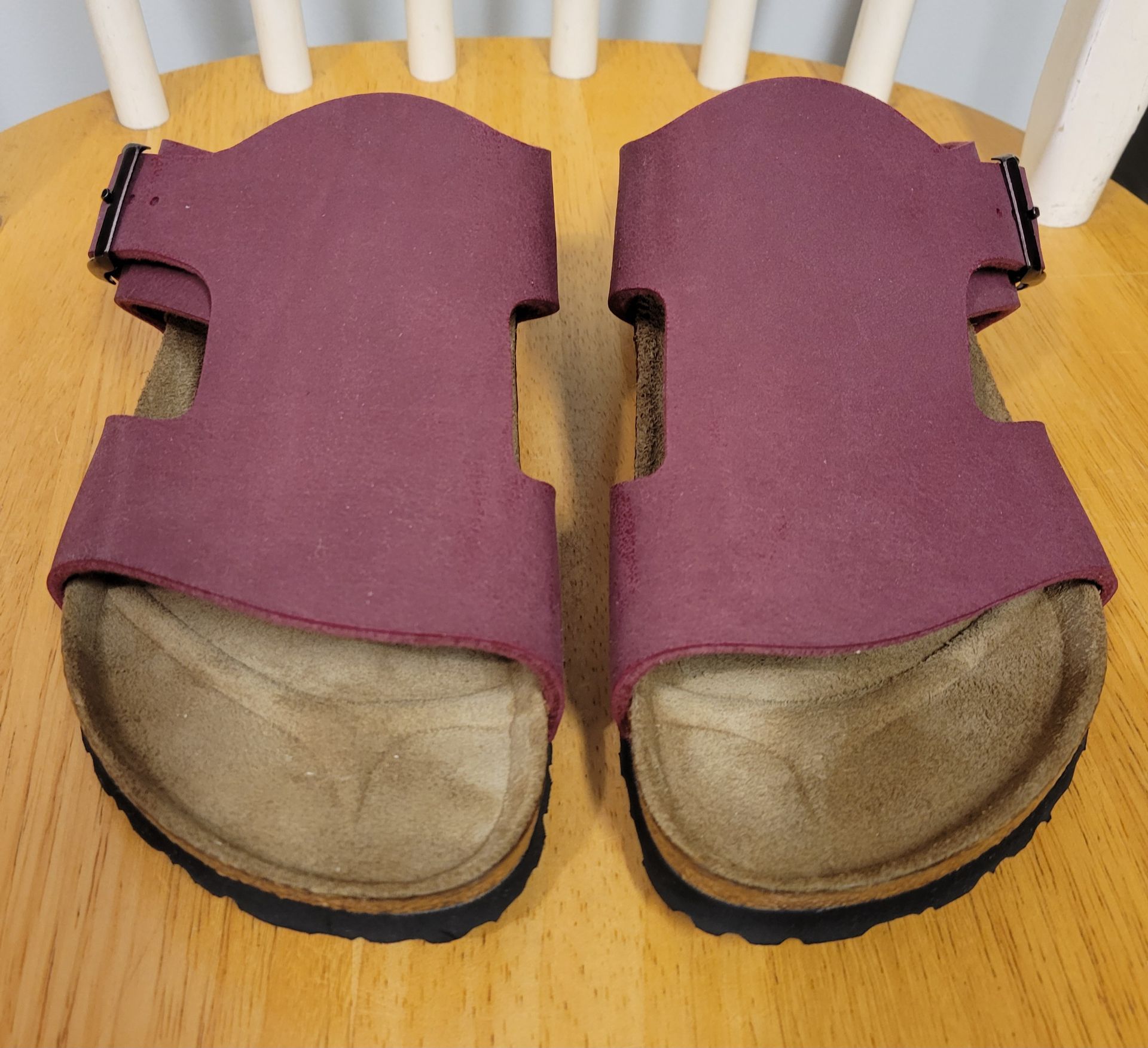 Birkis by Birkenstock Burgundy women's sandals size 8 / Excellen - photo 3