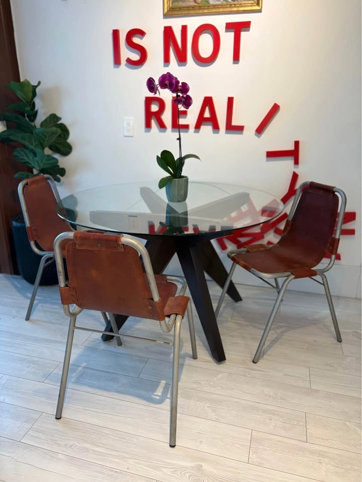 VINTAGE MCM “LES ARCS” CHAIRS BY CHARLOTTE PERRIAND! (SET OF 3)