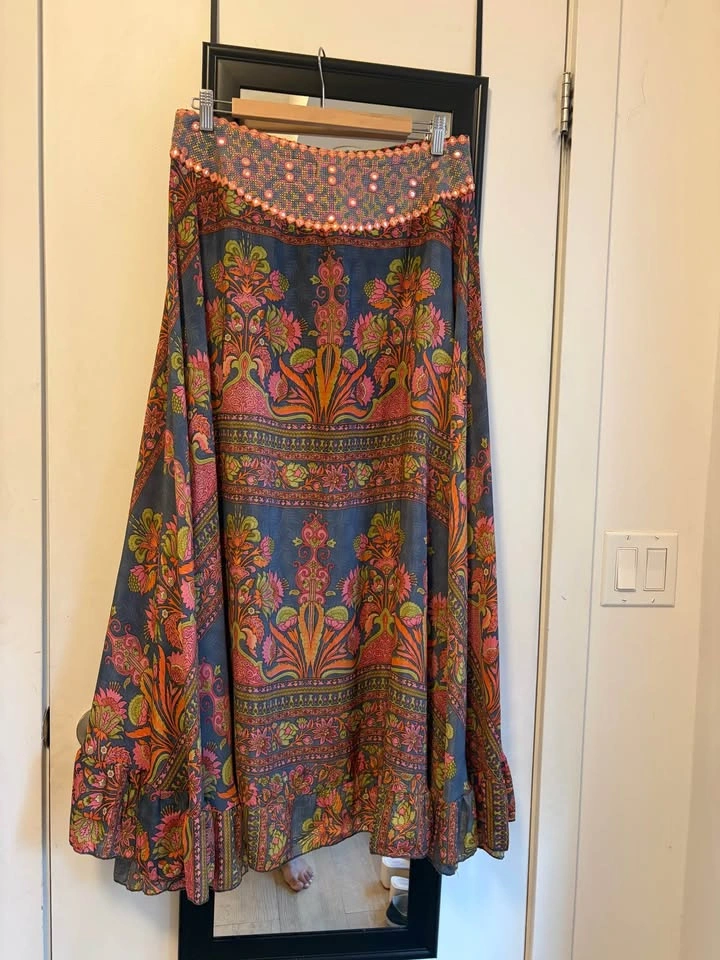 Bohemian Floral Print Maxi Skirt (S/M) - photo 2