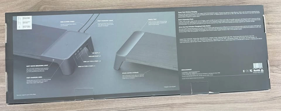 Pout Eyes8 3-in-1 Monitor Stand Hub with Fast Wireless Charging - photo 2