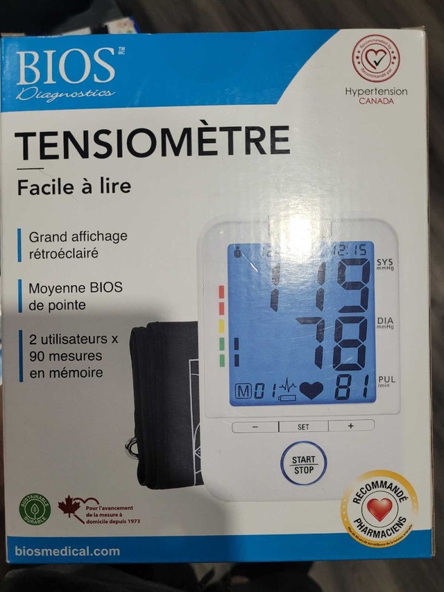 BIOS Diagnostics Precision 6.0 Easy Read Blood Pressure Monitor