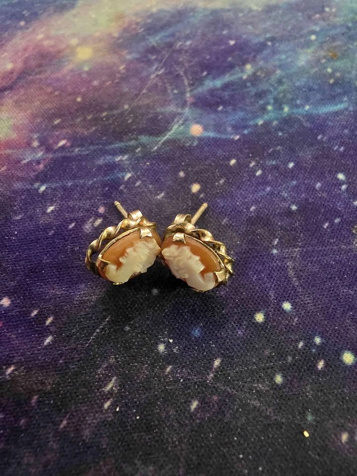 Cameo earrings