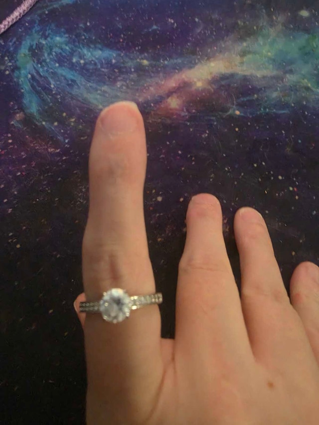 Solitaire Ring with Side Accents