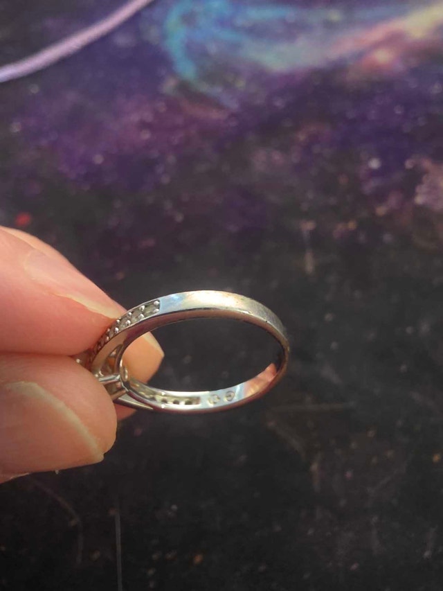 Solitaire Ring with Side Accents - photo 4