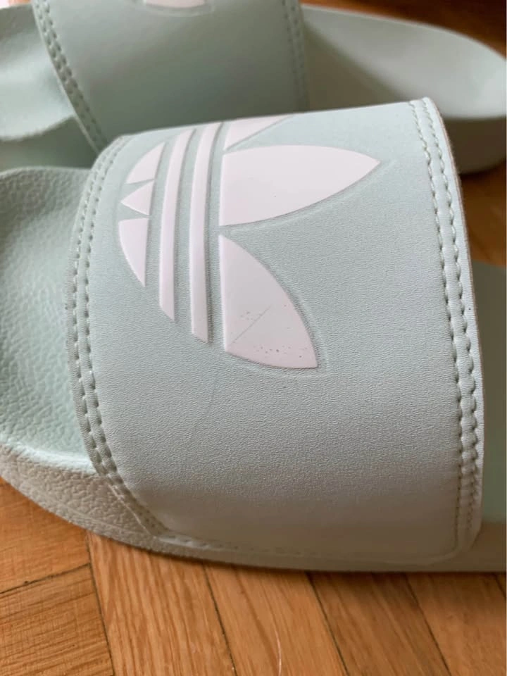 Adidas light green slides (6) - photo 4