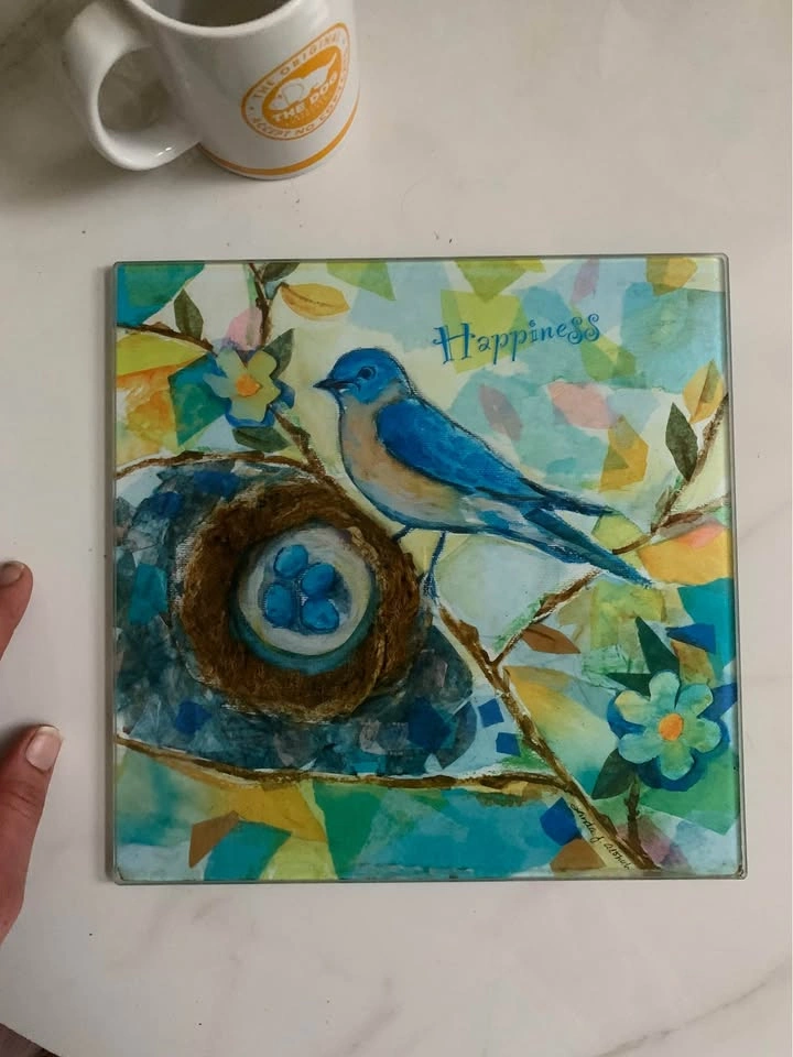 Watercolor Collage by Linda S. Altshuler Blue Bird - photo 2