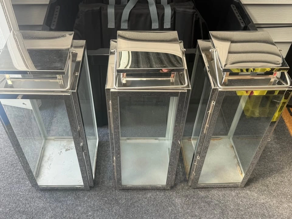 3 Metal Candle Holders - photo 3