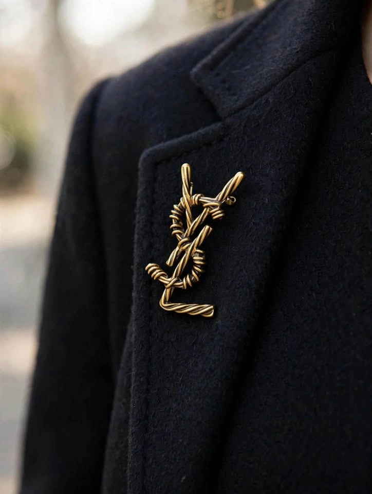 Saint Laurent YSL Monogram Brooch - photo 2