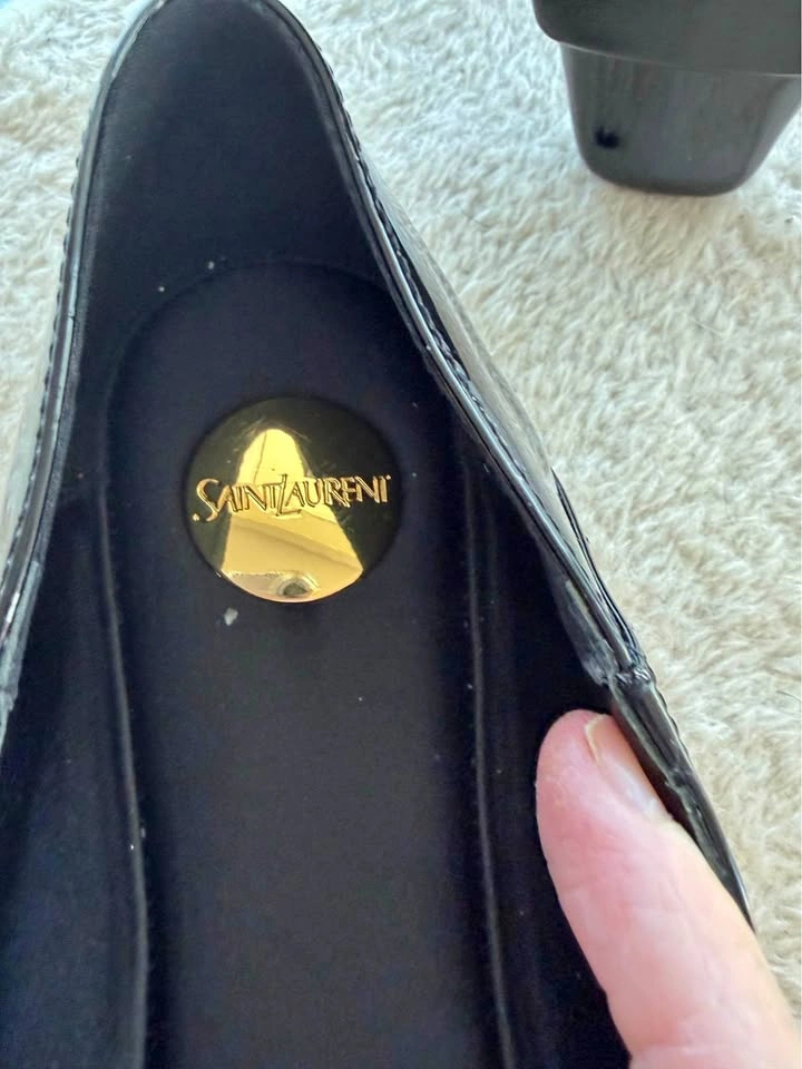 Poppy Ballerinas ysl in Black Patent Leather