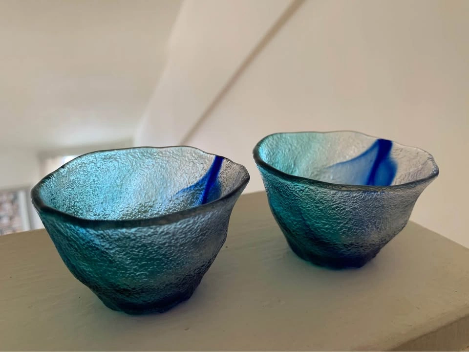 Blue Glass Bowls/tea candle Holders - photo 5