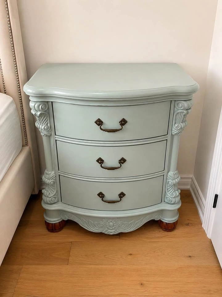 Pair (2) of Solid Wood Bombay Style Nightstands | Refinished - photo 2