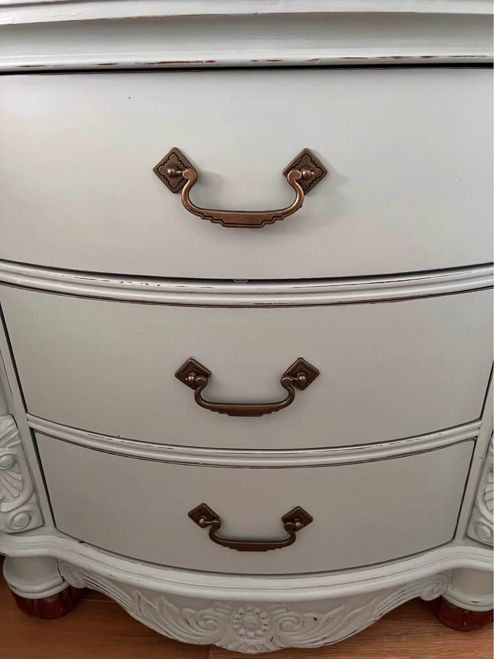 Pair (2) of Solid Wood Bombay Style Nightstands | Refinished - photo 3